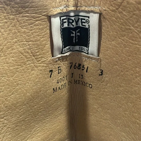 Vintage Frye Women’s Leather Boots Phillip Harness Tall Size 7 Cognac - Picture 8 of 13